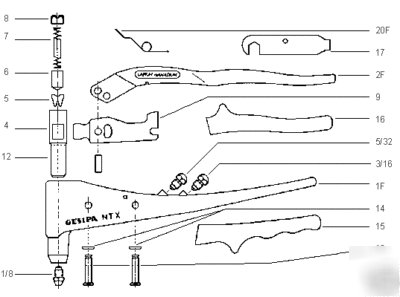 New gesipa ntx-f blind (pop) rivet tool kit - 