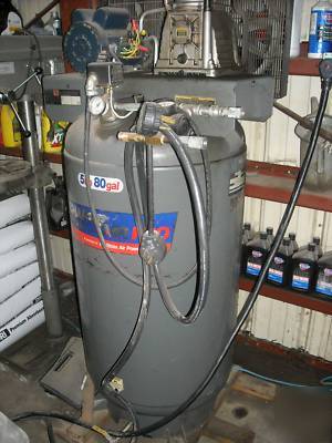 80 gallon single phase air compressor