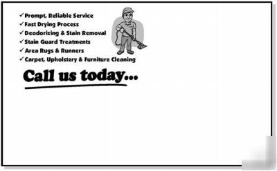Commercial carpet cleaning - marketing postcards 