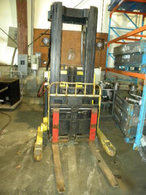 Hyster electric stacker fork lift- ee rated,good cond.