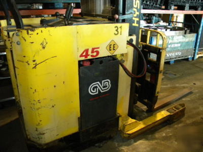 Hyster electric stacker fork lift- ee rated,good cond.