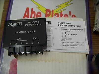 Martel electronics process power pack 24 vdc/.175AMP 