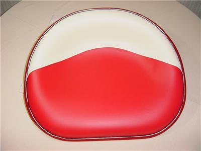 New ih farmall deluxe upholstered seat pan red & white 