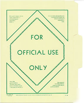 Official use only file folder #2