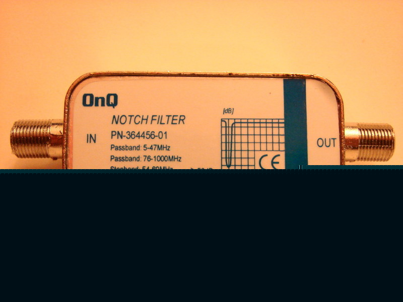 Onq notch filter channels 2-4 part number 364456-01
