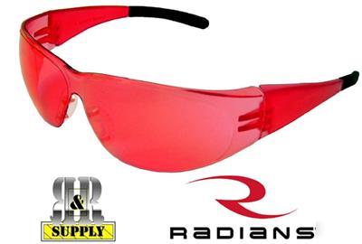 Radians illusion vermilion lens safety glasses
