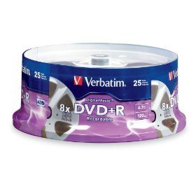 Verbatim digital movie 25 dvd+r 8X