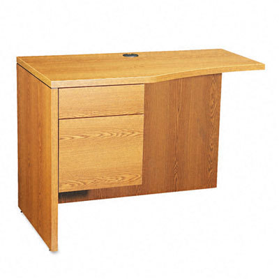 10500 curved return f/corner workstation, left,med oak