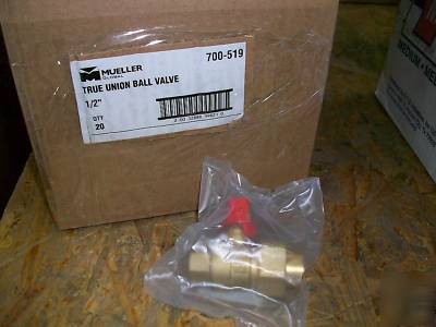 Valves ~ mueller true union ball valve 1/2