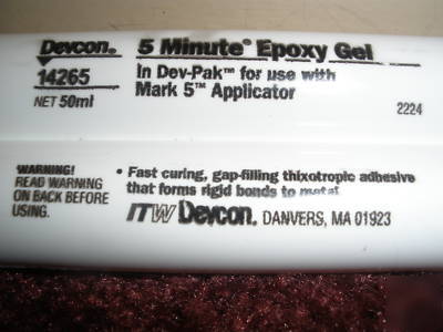 Lot of 4 cartridges of devon 14265 5 minute expoxy gel 