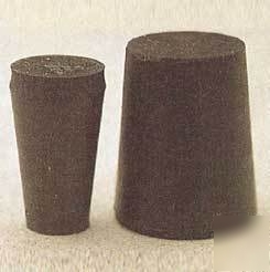 Plasticoid black rubber stoppers, solid 3--: 3--M290