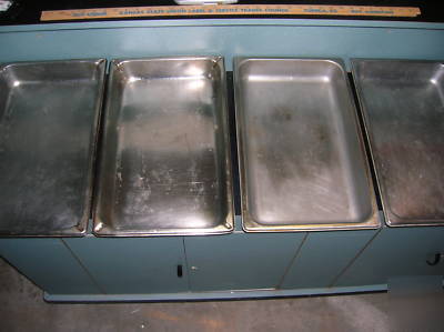 (4) stainless steel full size steam table pans 2 - 1/2 