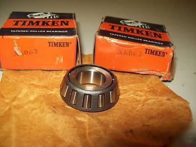 New timken A6062 tapered roller bearing cone qty x 2 