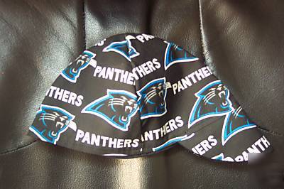 New welding hat made with carolina panthers fabric 