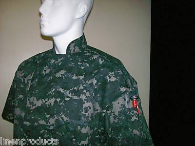 Coat chef jacket camouflage army gift gray digital xs 