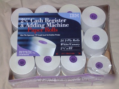 Ibm cash register adding machi paper 21/4 x 85' 23 roll