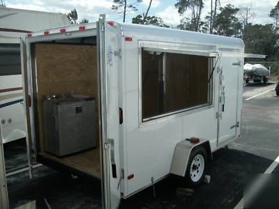 New 2010 concession trailer 7'X12' with 4 sink cart- fl