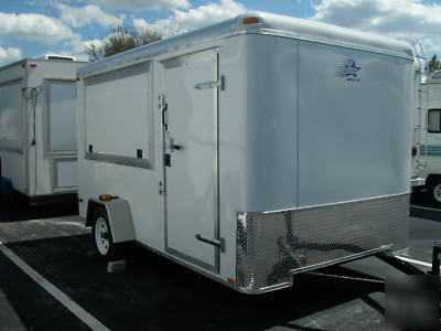 New 2010 concession trailer 7'X12' with 4 sink cart- fl