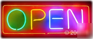 Open neon sign large mulitcolor open signs lights - 480