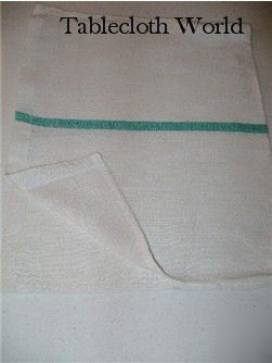 Towels restaurant less lint stripe 4 dozen- 3 colors