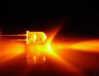 100 x 3MM amber leds lamp 5000MCD bulbs + resistors