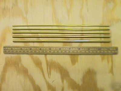 5 brass rods 5 diff dia 1/8