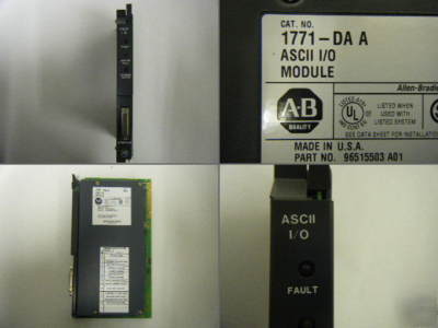 Ab 1771-da ascii i/o interface module