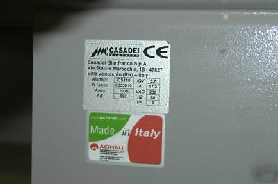 Casadei 17 in jointer 7.5HP year 2005 DS410