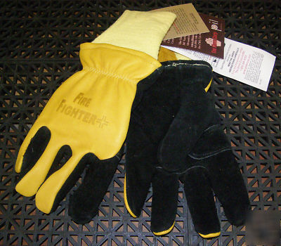 Glove corp firefighter plus + knit wrist fire gloves 2X