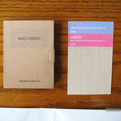 Memo note pads daily mini check ver.1