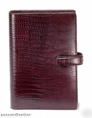 New filofax topaz leather mini organizer wine in box$80