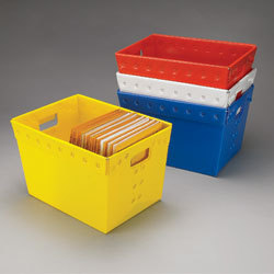 New wise corrugated plastic totes 4 colors 19 x 13 x 11 