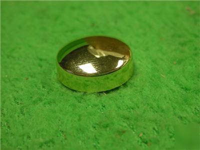 200 gold plastic snap glue round finish end cap 5/8