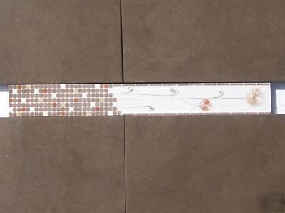 Dandelion ceramic wall tile 1 7/8