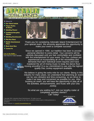 Established disc jockey website w/ matching toll free #