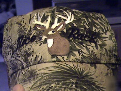 Flex fit camo hunting 10 pt.nice rack cap hat ballcap