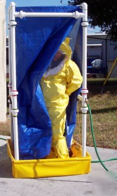 New portable hazmat shower 