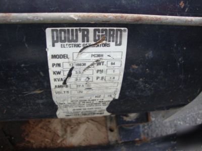 Pow'r guard generator with honda engine 