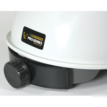 Vented white v rib hard hat 