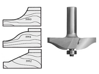 New ~ whiteside medium raise panel router bits - 5952~