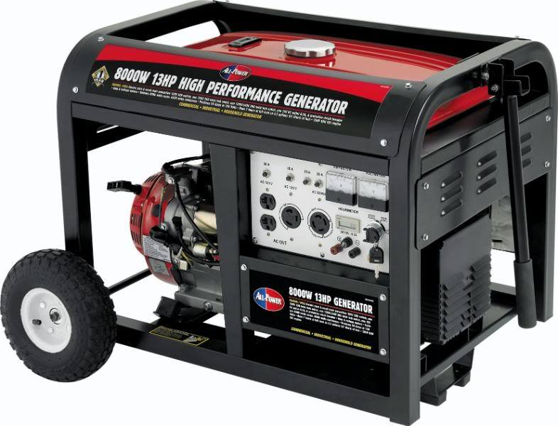 8000 watt 13HP electric generator with mobility kit