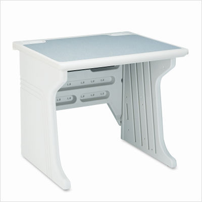 Aspira modular workstation table, 34WX28DX30H, platinum