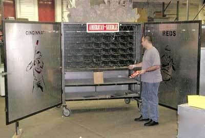 Cincinnati reds dugout merchandiser kiosk