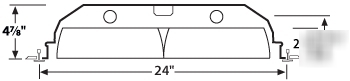 Parabolic flourecent troffer light 2 x 4 ft in lay 