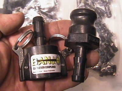 Plastic cam & groove banjo hose couplings 10 pair