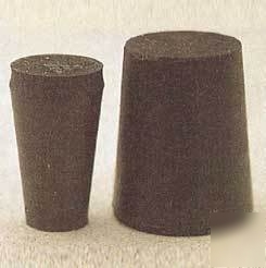Plasticoid black rubber stoppers, solid : 000M290