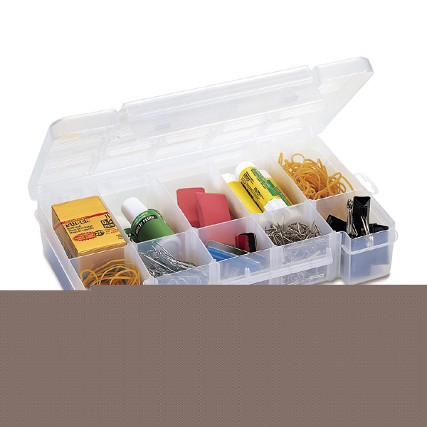 Wise akro mils 18 compartment storage box 05905 clear
