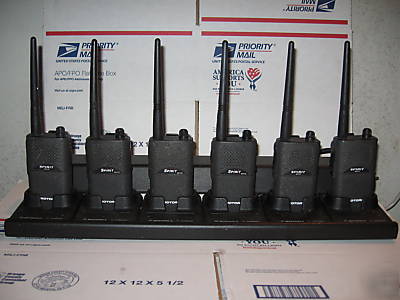 6 motorola spirit MV11C vhf business two way radios