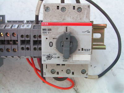 6) abb ms 325 manual motor starters +