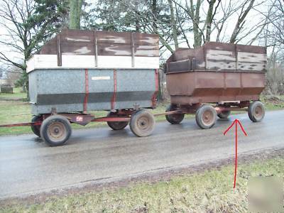 4 ton twin hoist flare box dump wagon grain dirt wood